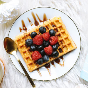 Gofre con frutos rojos